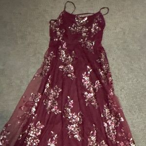Maroon prom dress